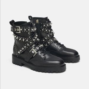 ZARA Ankle Boots with Jewels